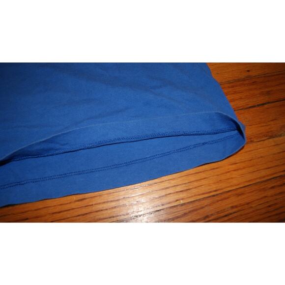 Vintage 90s Neon Shark Ocean Sun XL Blue Tank Top TShirt USA Made Single Stitch - Picture 5 of 10